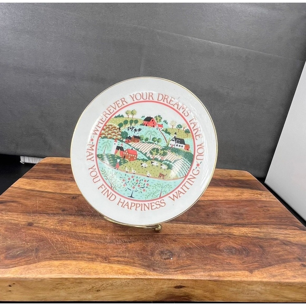 Dreams and Happiness Decorative Plate - Heirloom Editions by Paula - Picture 6 of 6